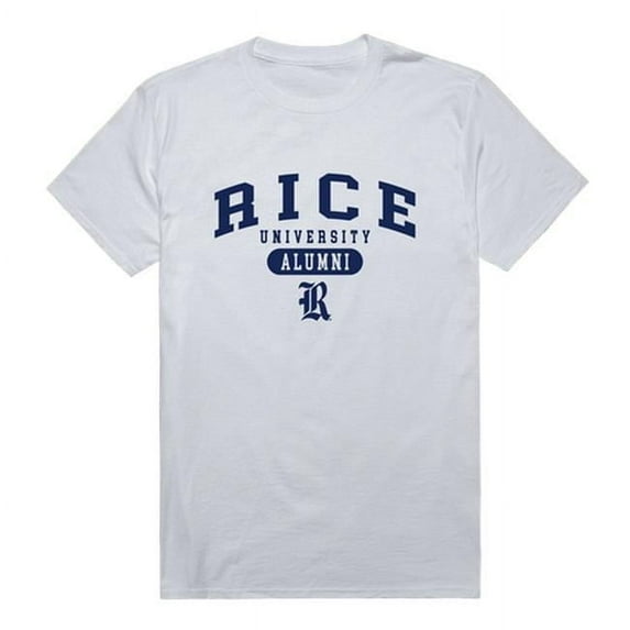 W Republic 559-172-WHT-02 Rice University Men Alumni T-Shirt, White - Medium