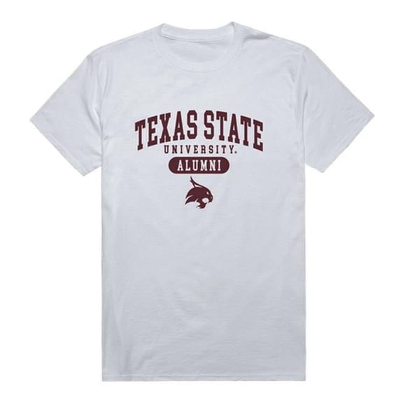 W Republic 559-181-WHT-04 Texas State University Men Alumni T-Shirt, White - Extra Large