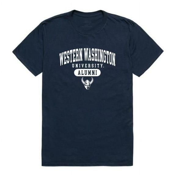 W Republic 559-252-NVY-05 Men Western Washington Vikings Alumni T-Shirt, Navy - 2XL