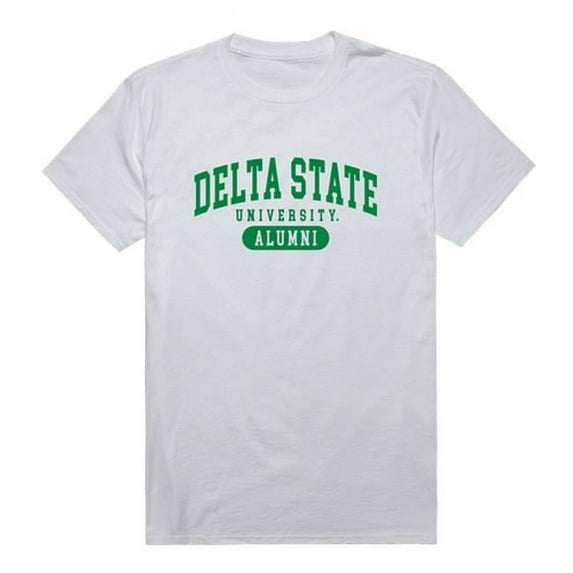 W Republic 559-289-WHT-01 Delta State University Men Alumni T-Shirt, White - Small