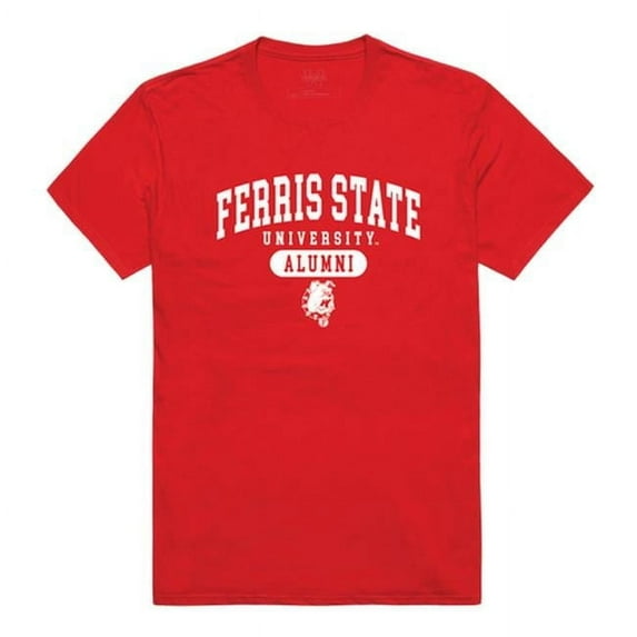 W Republic 559-301-RED-02 Ferris State University Men Alumni T-Shirt, Red - Medium