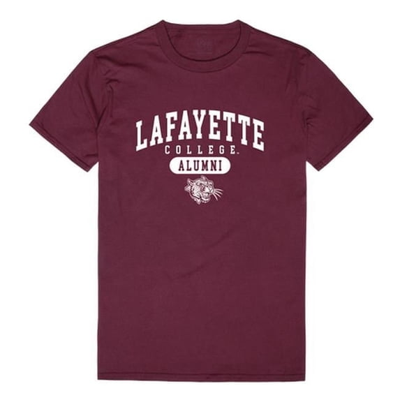 W Republic 559-323-MAR-01 Lafayette College Men Alumni T-Shirt, Maroon White - Small