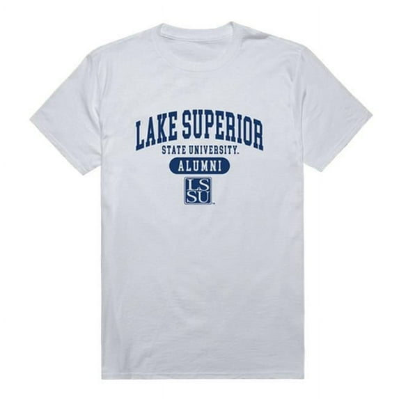 W Republic 559-325-WHT-05 Lake Superior State University Men Alumni T-Shirt, White - 2XL