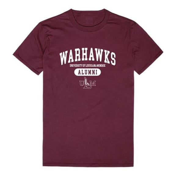 W Republic 559-331-MAR-02 University of Louisiana Monroe Men Alumni T-Shirt, Maroon White - Medium
