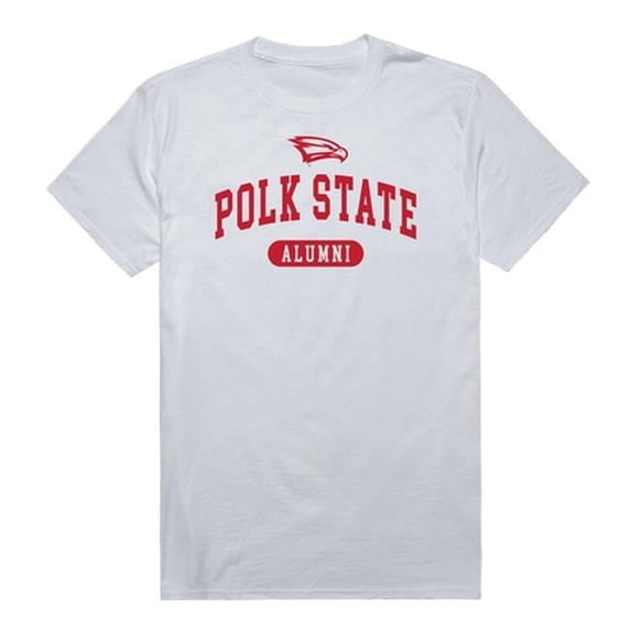 W Republic 559-362-WHT-01 Men Polk State Eagles Alumni T-Shirt, White - Small