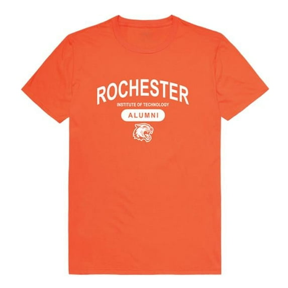 W Republic 559-370-ORN-02 Men Rochester Rit Tigers Alumni T-Shirt, Orange - Medium