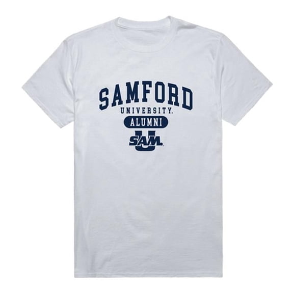 W Republic 559-375-WHT-03 Men Samford University Bulldogs Alumni T-Shirt, White - Large