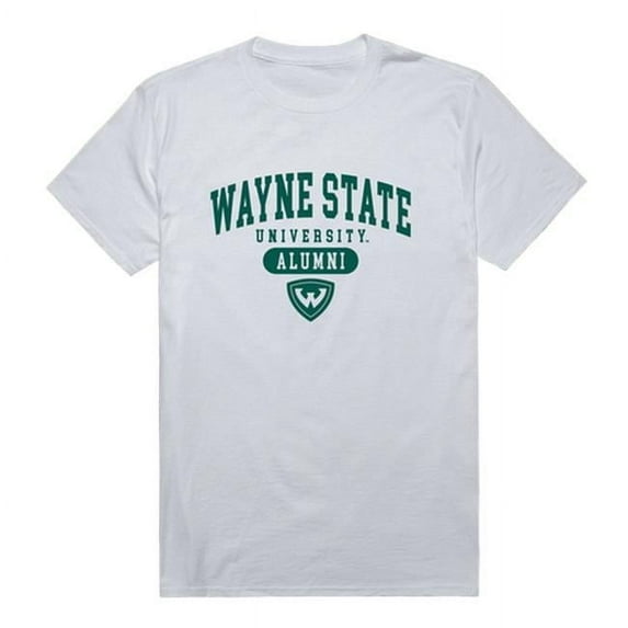 W Republic 559-400-WHT-05 Wayne State University Men Alumni T-Shirt, White - 2XL