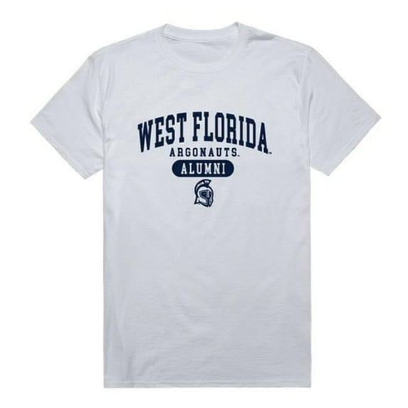 W Republic 559-402-WHT-03 University of West Florida Men Alumni T-Shirt, White - Large