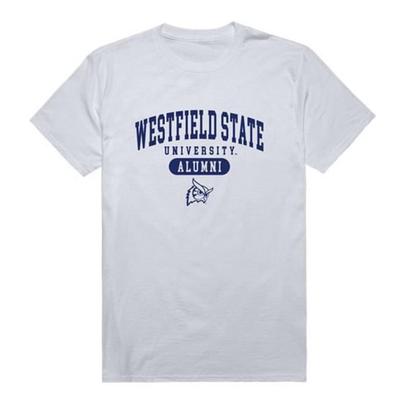 W Republic 559-407-WHT-05 Westfield State University Men Alumni T-Shirt, White - 2XL