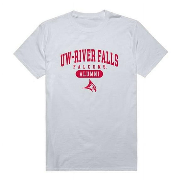 W Republic 559-411-WHT-02 University of Wisconsin-River Falls Men Alumni T-Shirt, White - Medium