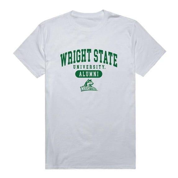 W Republic 559-416-WHT-01 Wright State University Men Alumni T-Shirt, White - Small