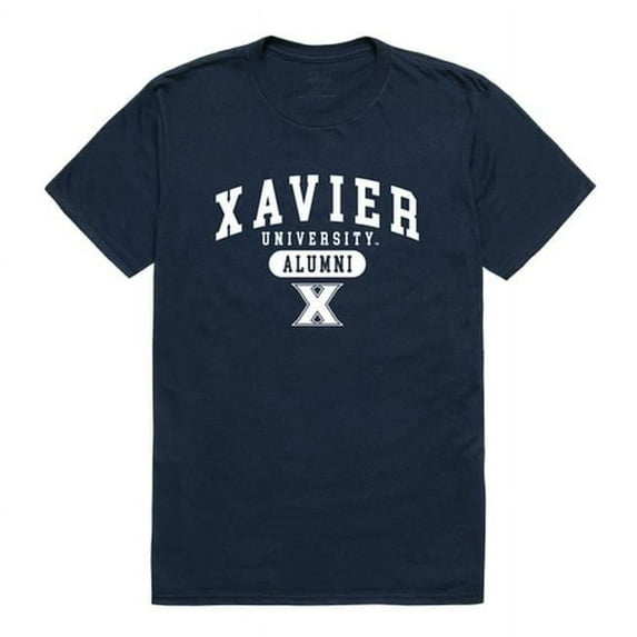 W Republic 559-417-NVY-02 Xavier University Men Alumni T-Shirt, Navy - Medium