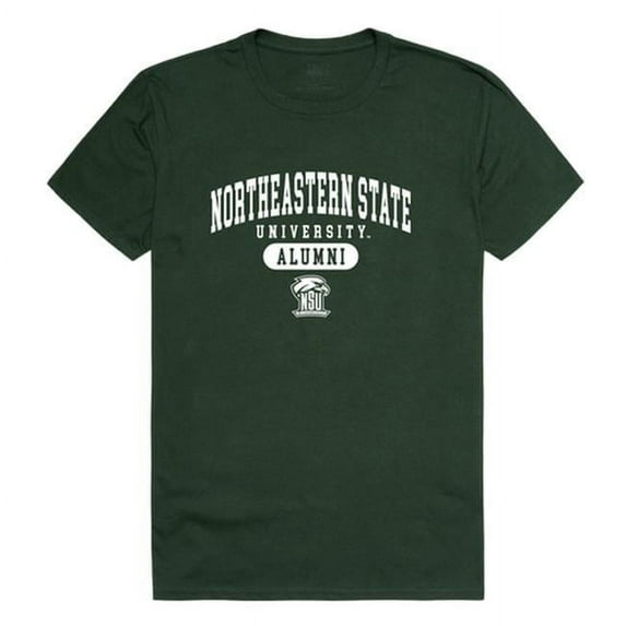 W Republic 559-426-FOR-01 Northeastern State University Men Alumni T-Shirt, Forest White - Small