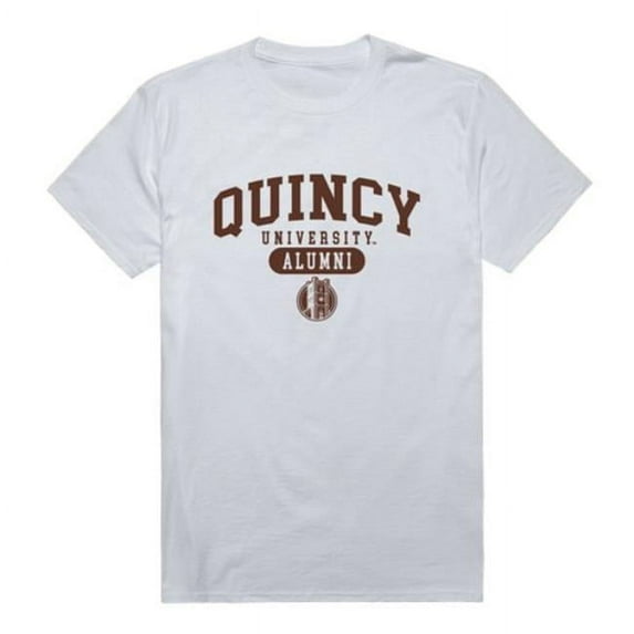 W Republic 559-667-WHT-04 Quincy University Hawks Alumni T-Shirt, White - Extra Large