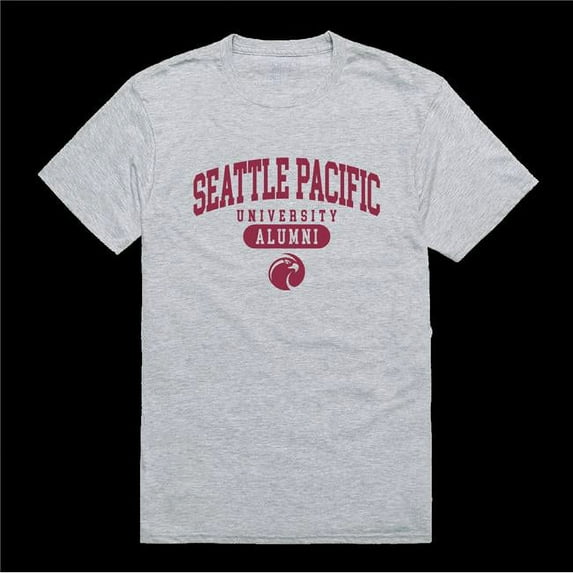 W Republic 559-670-HGY-05 Seattle Pacific University Falcons Alumni T-Shirt, Heather Grey - 2XL
