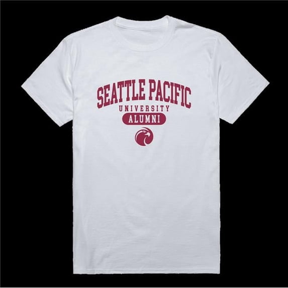 W Republic 559-670-WHT-04 Seattle Pacific University Falcons Alumni T-Shirt, White - Extra Large