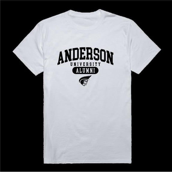 W Republic 559-691-WHT-03 Anderson University Trojans Alumni T-Shirt, White - Large