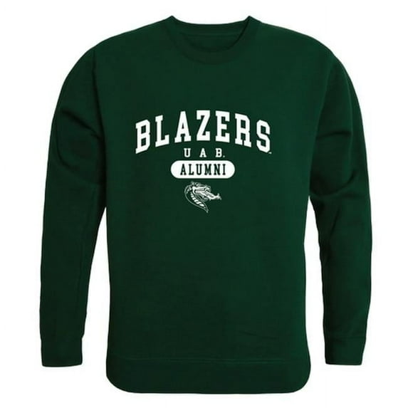 W Republic 560-101-FOR-03 Men Uab Blazers Alumni Fleece, Forest Green - Large