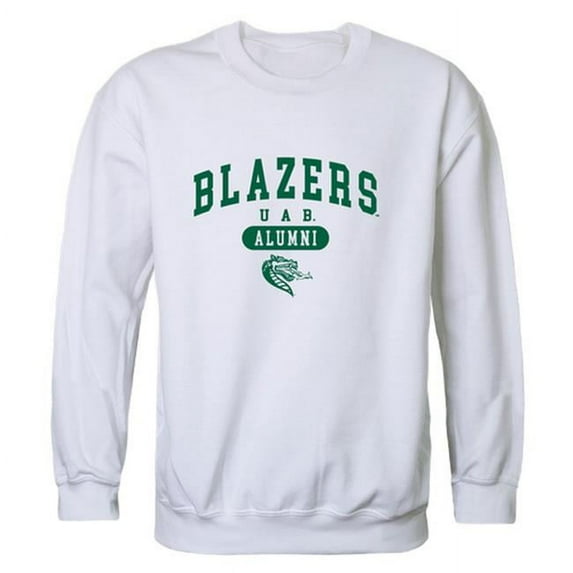 W Republic 560-101-WHT-05 Men Uab Blazers Alumni Fleece, White - 2XL