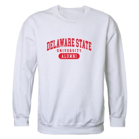W Republic 560-120-WHT-03 Men Delaware State University Hornets Alumni Fleece, White - Large
