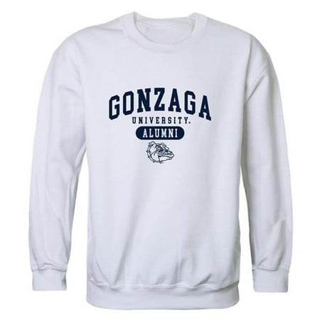 W Republic 560-187-WHT-04 Men Gonzaga Bulldogs Alumni Fleece, White - Extra Large
