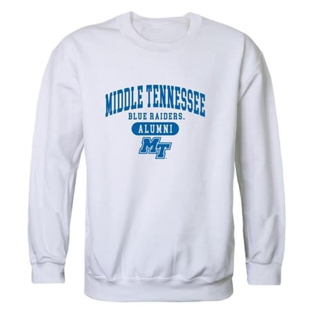 W Republic 560-223-WHT-01 Men Middle Tennessee State Blue Raiders Alumni Fleece, White - Small