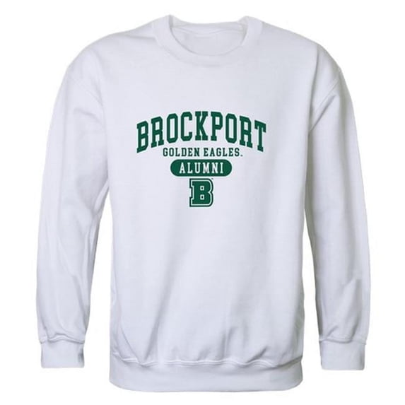 W Republic 560-271-WHT-02 Sunny Brockport Mens Alumni Fleece T-Shirt, White - Medium