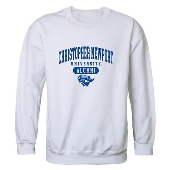 W Republic 560-279-WHT-01 Christopher Newport University Mens Alumni Fleece T-Shirt, White - Small