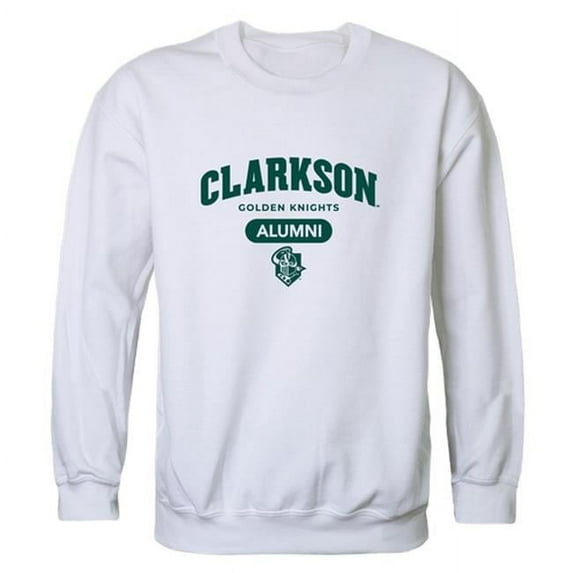 W Republic 560-281-WHT-03 Clarkson University Mens Alumni Fleece T-Shirt, White - Large