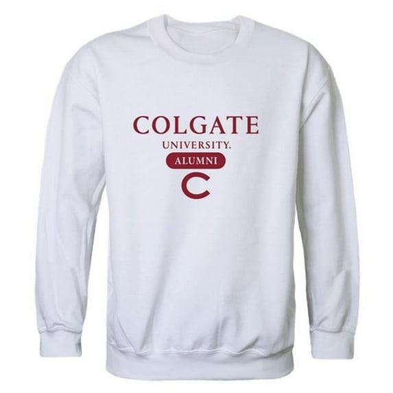 W Republic 560-283-WHT-02 Colgate University Mens Alumni Fleece T-Shirt, White - Medium