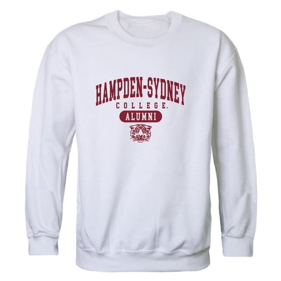 W Republic 560-309-WHT-02 Men Hampden Sydney Tigers Alumni Fleece, White - Medium