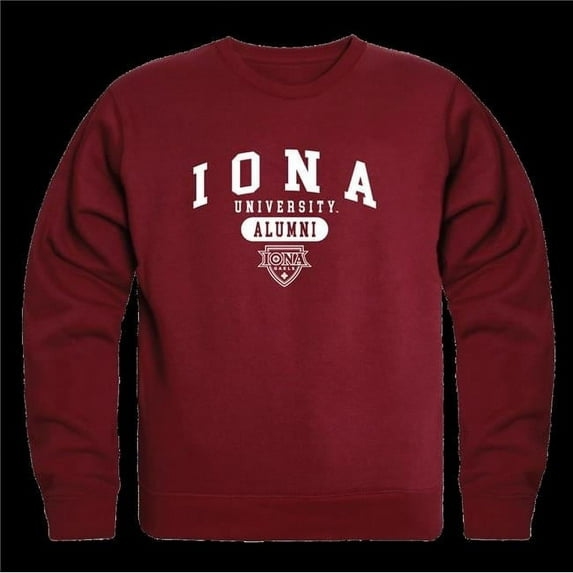 W Republic 560-315-MR2-02 Iona University Gaels Alumni Fleece Pullover Crewneck Sweatshirt, Maroon - Medium