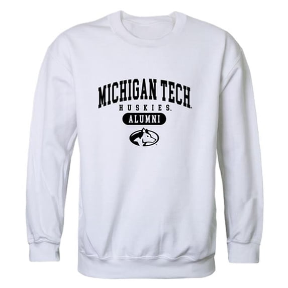 W Republic 560-341-WHT-01 Men Michigan Tech Alumni Fleece, White - Small