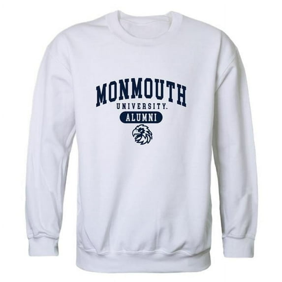 W Republic 560-345-WHT-05 Men Monmouth University Alumni Fleece, White - 2XL