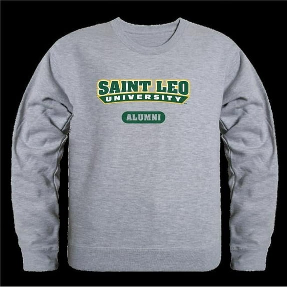 W Republic 560-374-HG2-04 Saint Leo University Alumni Fleece Pullover Crewneck Sweatshirt, Heather Grey - Extra Large