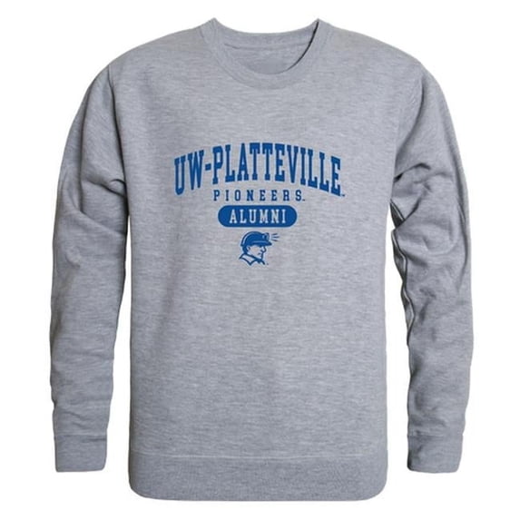 W Republic 560-410-HGY-03 Men Wisconsin Platteville Pioneers Alumni Fleece, Heather Grey - Large