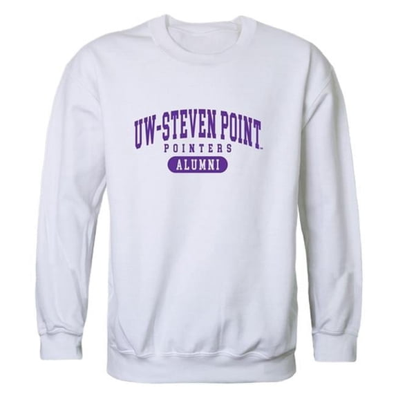 W Republic 560-412-WHT-02 Men Wisconsin Stevens Point Pointers Alumni Fleece, White - Medium