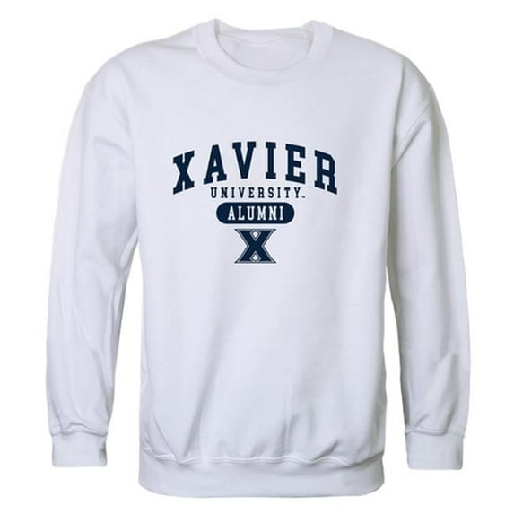 W Republic 560-417-WHT-01 Men Xavier Musketeers Alumni Fleece, White - Small