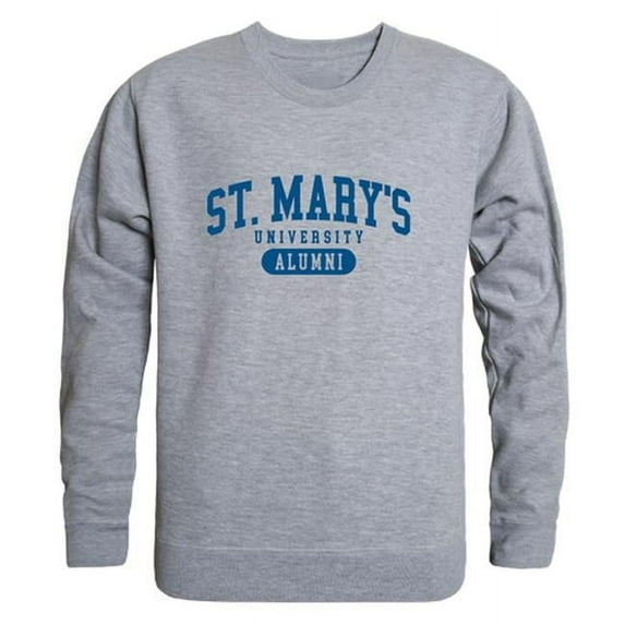 W Republic 560-468-HGY-03 St. Marys College Rattlers Alumni Fleece Sweatshirt, Heather Grey - Large