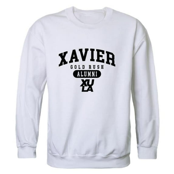 W Republic 560-481-WHT-03 Xavier University of Louisiana Alumni Fleece Sweatshirt, White - Large
