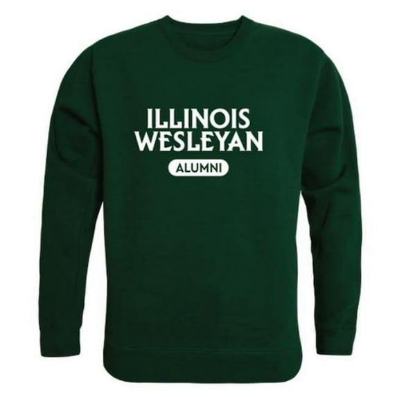 W Republic 560-525-FOR-03 Illinois Wesleyan University Titans Alumni Fleece Pullover Crewneck Sweatshirt, Forest Green - Large