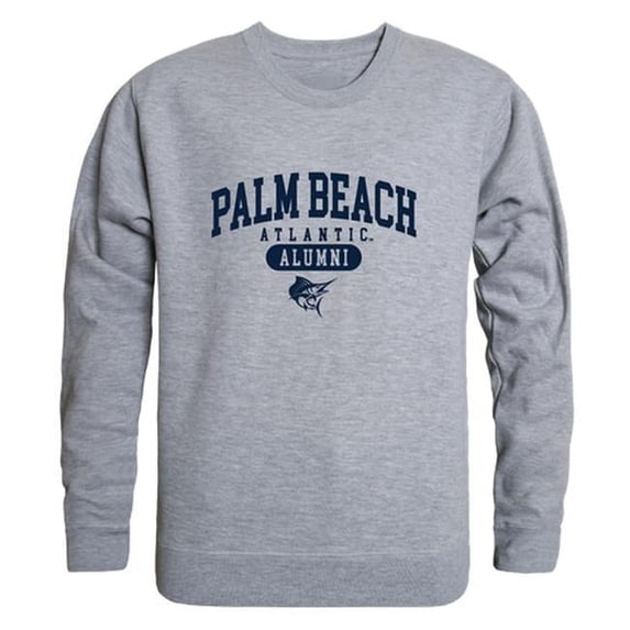 W Republic 560-568-HGY-05 Palm Beach Atlantic University Sailfish Alumni Fleece Sweatshirt, Heather Grey - 2XL