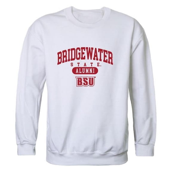 W Republic 560-620-WHT-04 Bridgewater State University Bears Alumni Fleece Sweatshirt, White - Extra Large