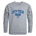 thumbnail image 1 of W Republic 560-664-HGY-01 New York City College of Technology Yellow Jackets Alumni Fleece Pullover Crewneck Sweatshirt, Heather Grey - Small, 1 of 1