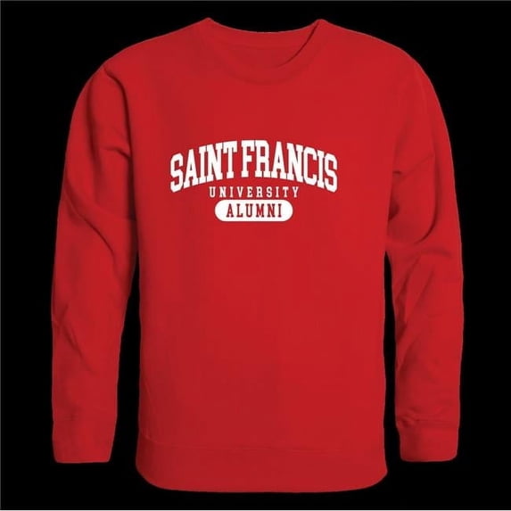 W Republic 560-669-RED-01 Saint Francis University Red Flash Alumni Fleece Pullover Crewneck Sweatshirt, Red - Small