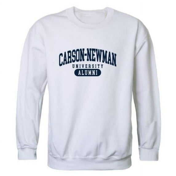 W Republic 560-702-WHT-01 Carson-Newman University Eagles Alumni Fleece Pullover Crewneck Sweatshirt, White - Small