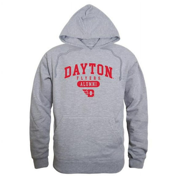 W Republic 561-119-HGY-03 Men Dayton Flyers Alumni Hoodie, Heather Grey - Large