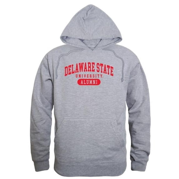 W Republic 561-120-HGY-01 Men Delaware State University Hornets Alumni Hoodie, Heather Grey - Small