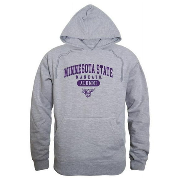 W Republic 561-132-HGY-05 Men Minnesota State Mavericks Alumni Hoodie, Heather Grey - 2XL